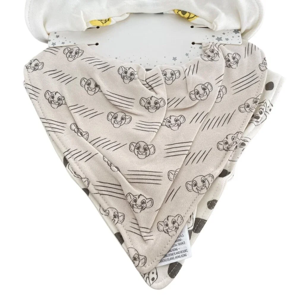 Disney Store Disney Baby Simba Bambi Thumper Tramp Lucky Set of 3 Bibs for Baby